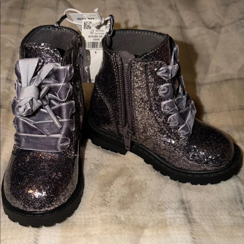 Old Navy Sparkly Black Kids Boots
